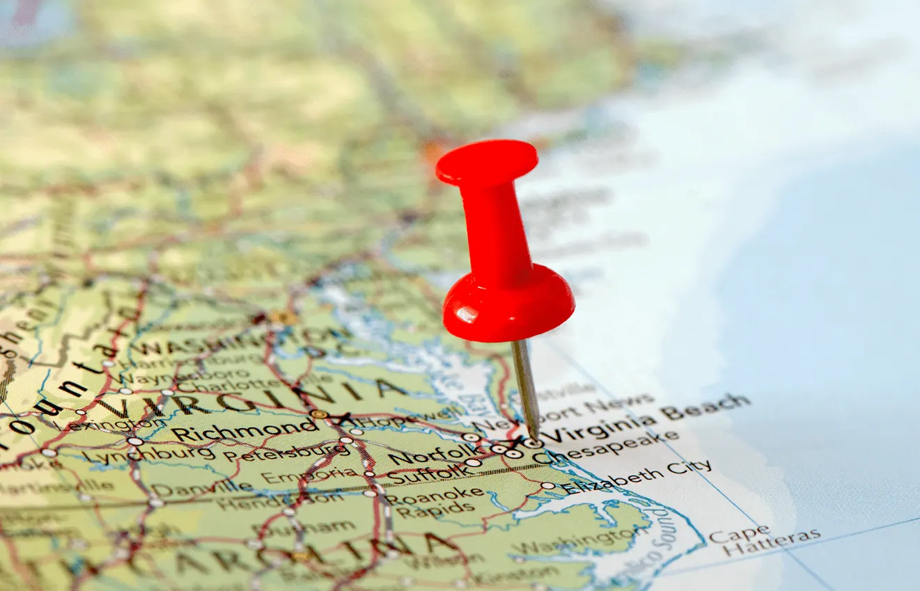 real estate investment: virginia beach map