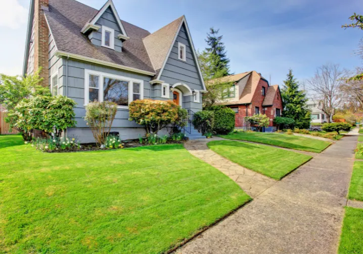 beautiful house exterior with green grass will increase your home value