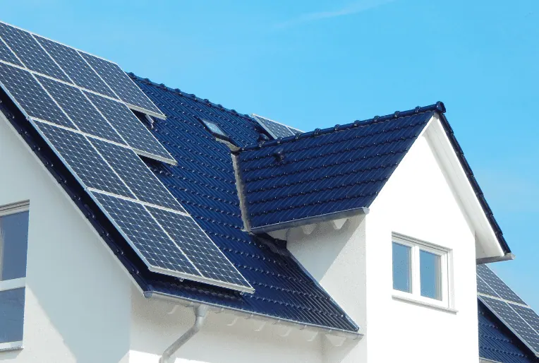 solar energy system on top of roof