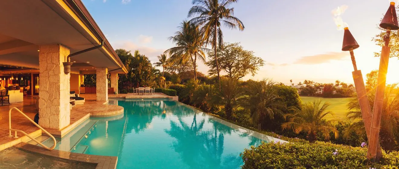 luxury beachfront home with pool